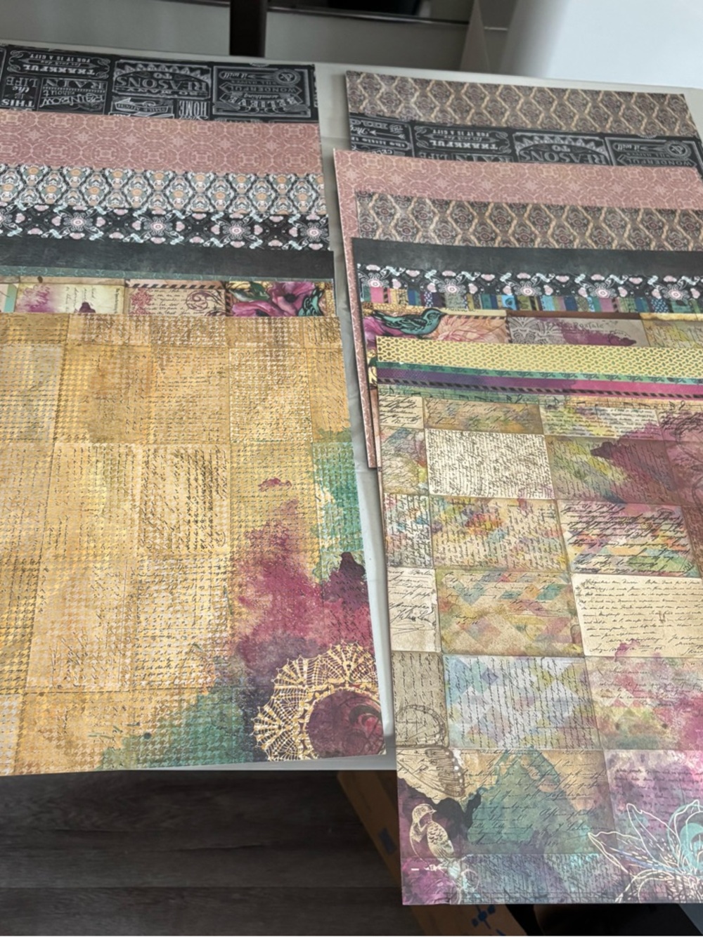 Vintage Collage Scrapbook Paper Pack - Multicolor hot off the press